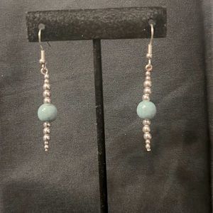 Turquoise stone beads earrings